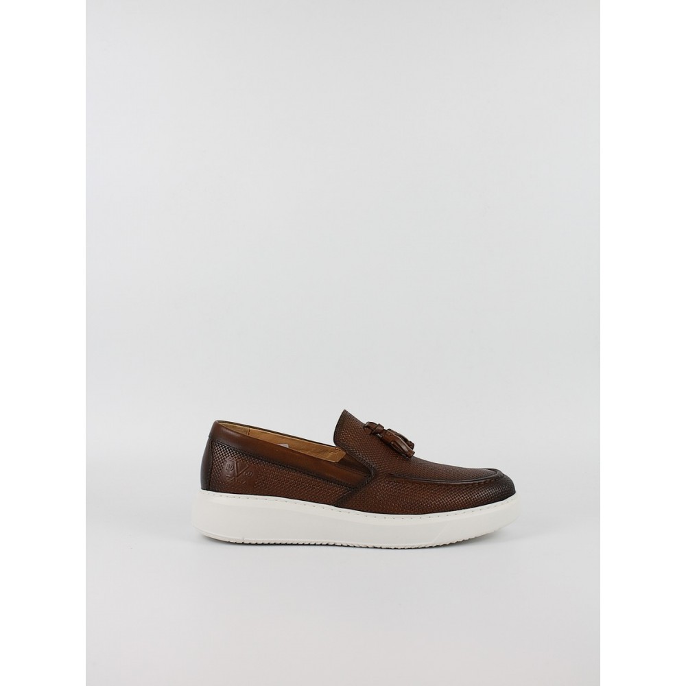 Men Loafer Shoes Versace YOT61908-1 Τobacco