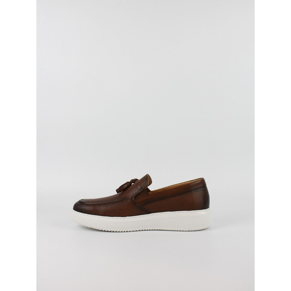 Men Loafer Shoes Versace YOT61908-1 Τobacco