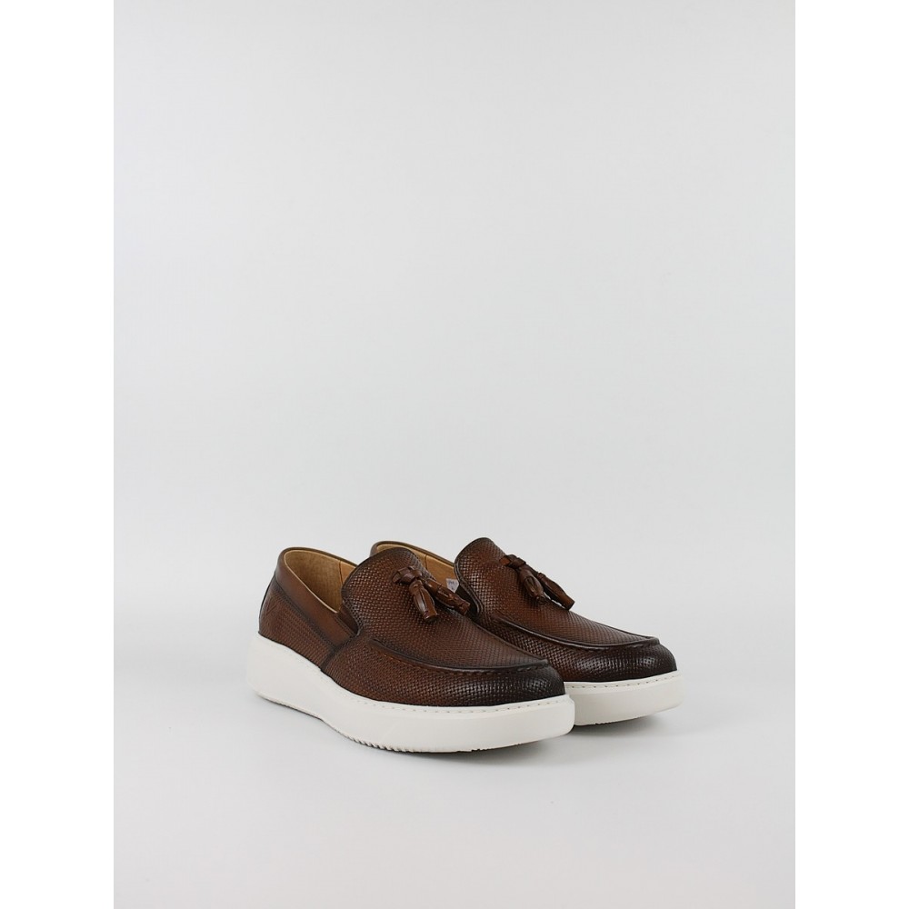 Men Loafer Shoes Versace YOT61908-1 Τobacco