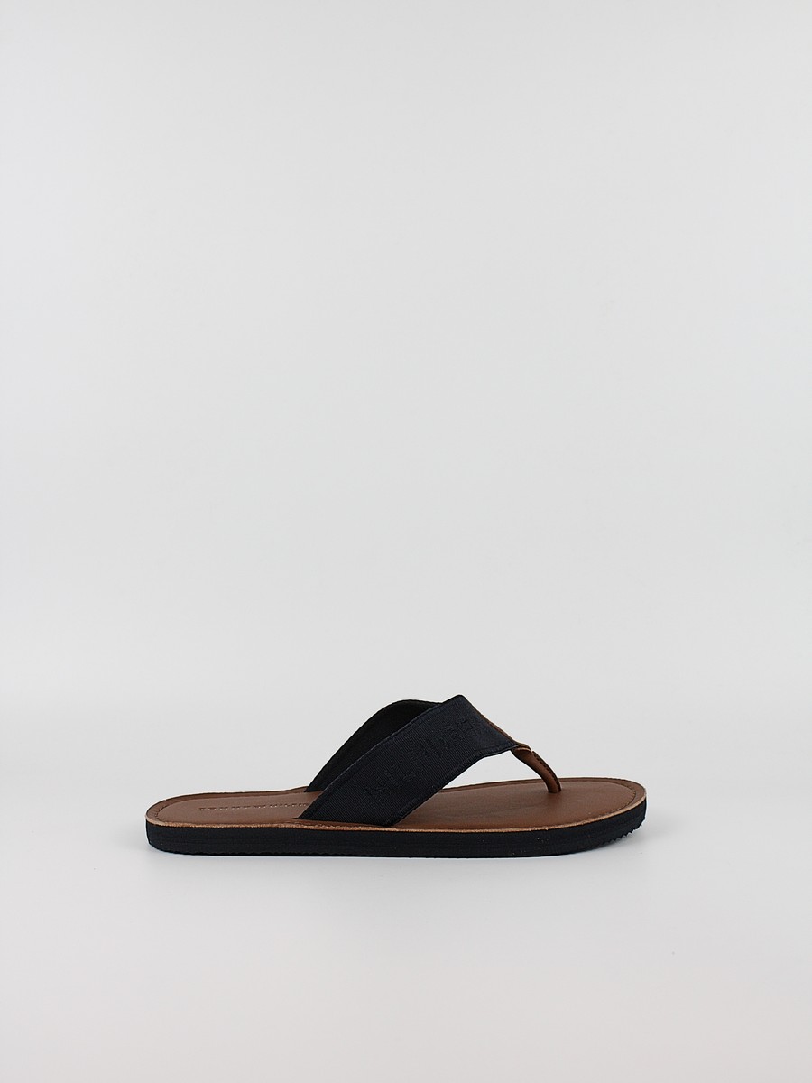 Ανδρικά ΣαγιονάραTommy Hilfiger Leather Beach Sandal FM0FM05808-DW5 Μπλε