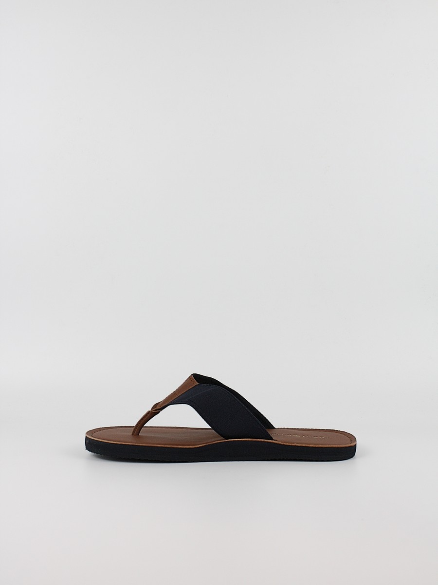 Men Sandal Tommy Hilfiger Leather Beach Sandal FM0FM05808-DW5 Blue