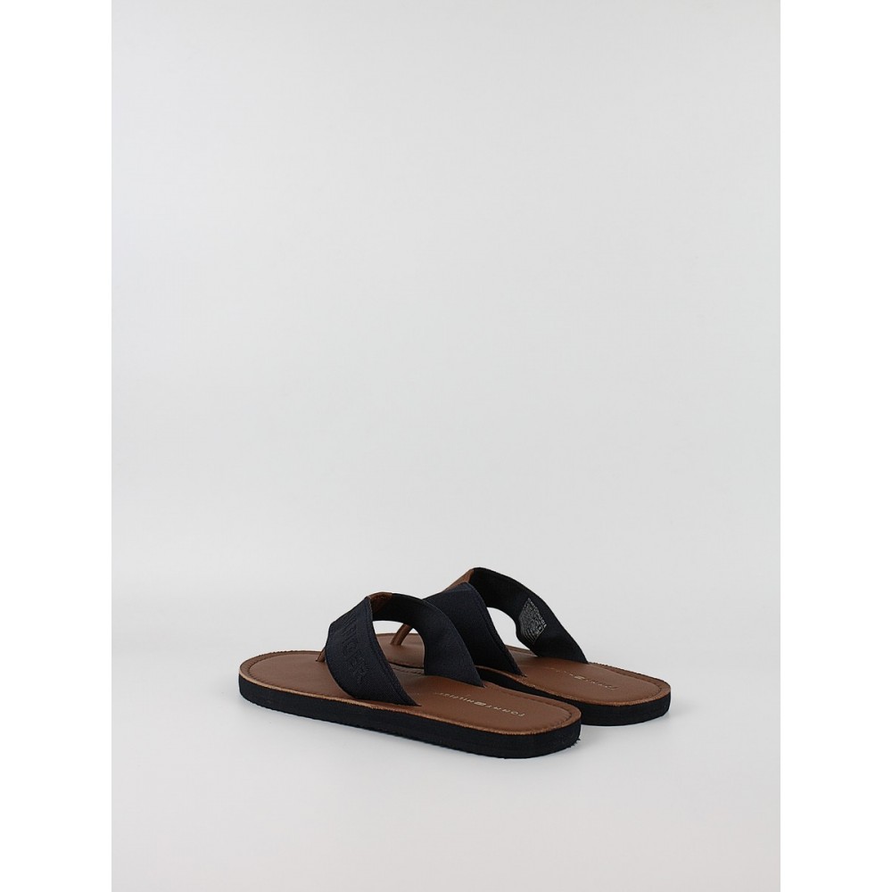 Ανδρικά ΣαγιονάραTommy Hilfiger Leather Beach Sandal FM0FM05808-DW5 Μπλε