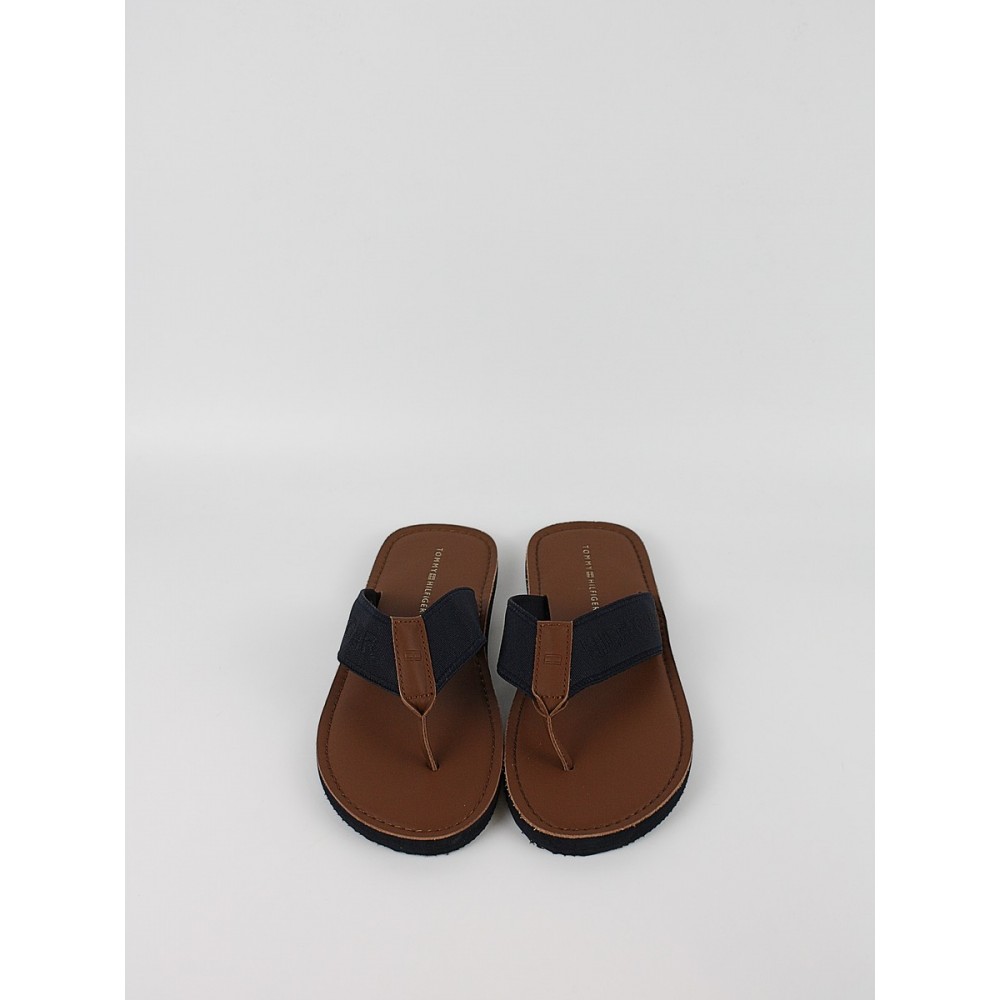 Ανδρικά ΣαγιονάραTommy Hilfiger Leather Beach Sandal FM0FM05808-DW5 Μπλε