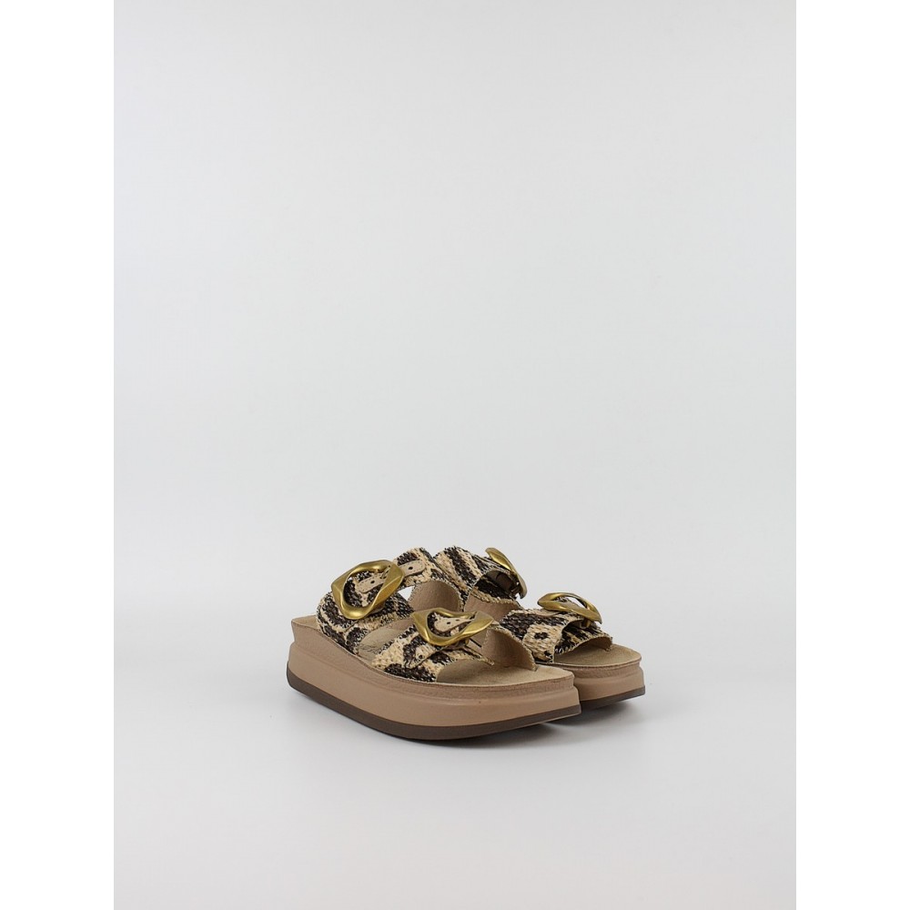 Γυναικεία Σανδάλια Fantasy Sandals S1121 Abeba Africana Καφέ