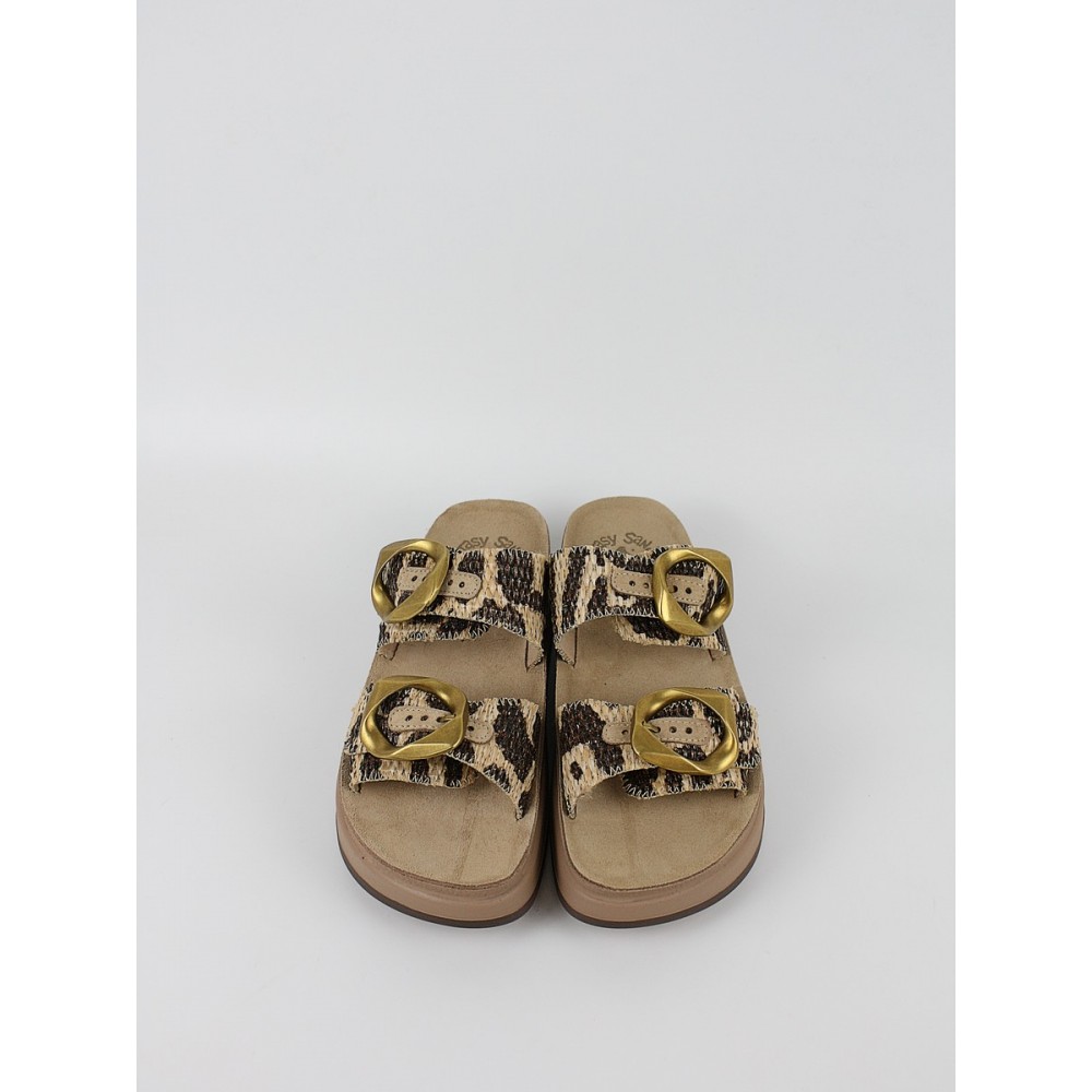 Γυναικεία Σανδάλια Fantasy Sandals S1121 Abeba Africana Καφέ