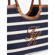 Γυναικεία Τσάντα Tommy Hilfiger Th Elevated Summer Tote Stripe AW0AW18400-0GY Μπλε
