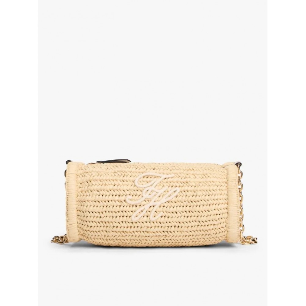 Γυναικεία Τσάντα Tommy Hilfiger Th Elevated Summer Chain Bag Rafia AW0AW18628-0F4 Μπεζ