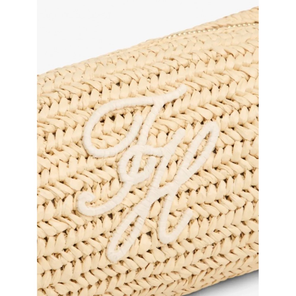 Γυναικεία Τσάντα Tommy Hilfiger Th Elevated Summer Chain Bag Rafia AW0AW18628-0F4 Μπεζ