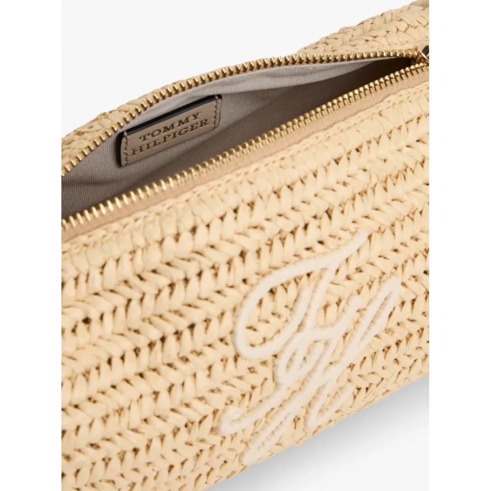Γυναικεία Τσάντα Tommy Hilfiger Th Elevated Summer Chain Bag Rafia AW0AW18628-0F4 Μπεζ