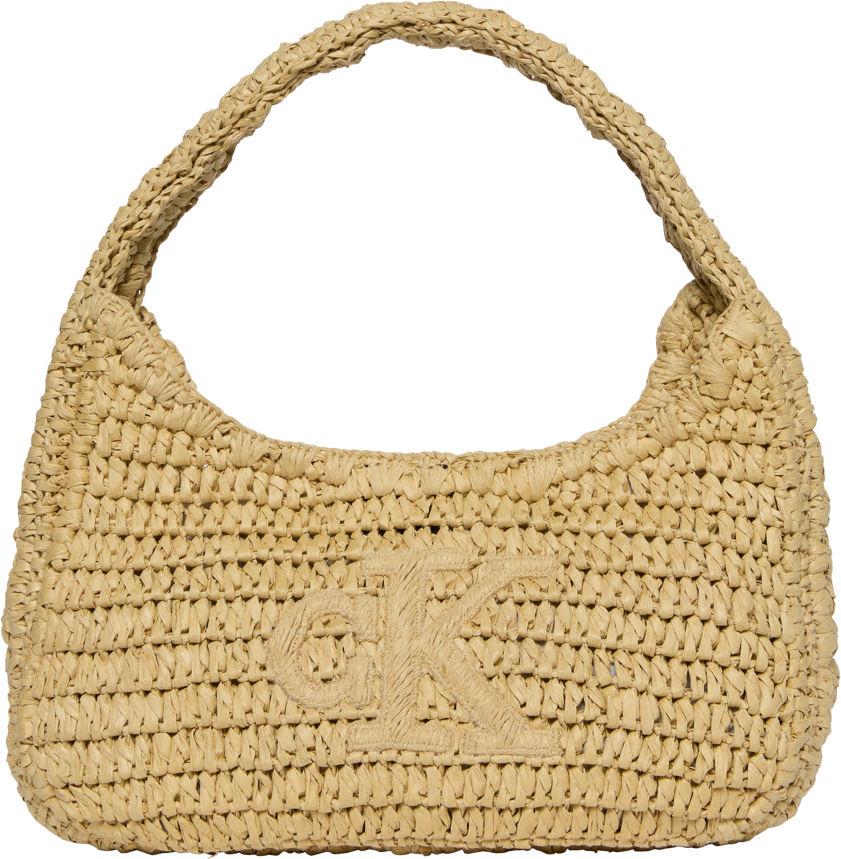 Γυναικεία Τσάντα Calvin Klein Bold Ck Raffia Sm Shoulder Bag LV04F3449G-0EI Μπεζ