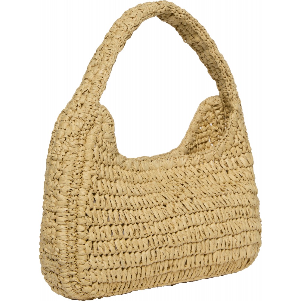 Γυναικεία Τσάντα Calvin Klein Bold Ck Raffia Sm Shoulder Bag LV04F3449G-0EI Μπεζ