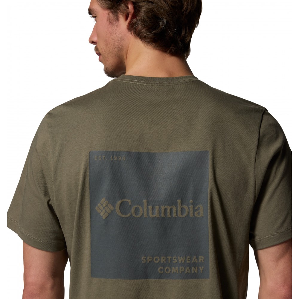 Ανδρική Μπλούζα Columbia CSC™ Logo Back Tee 2155011-398 Χακί