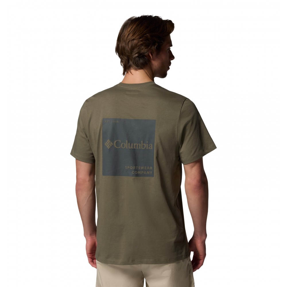 Ανδρική Μπλούζα Columbia CSC™ Logo Back Tee 2155011-398 Χακί