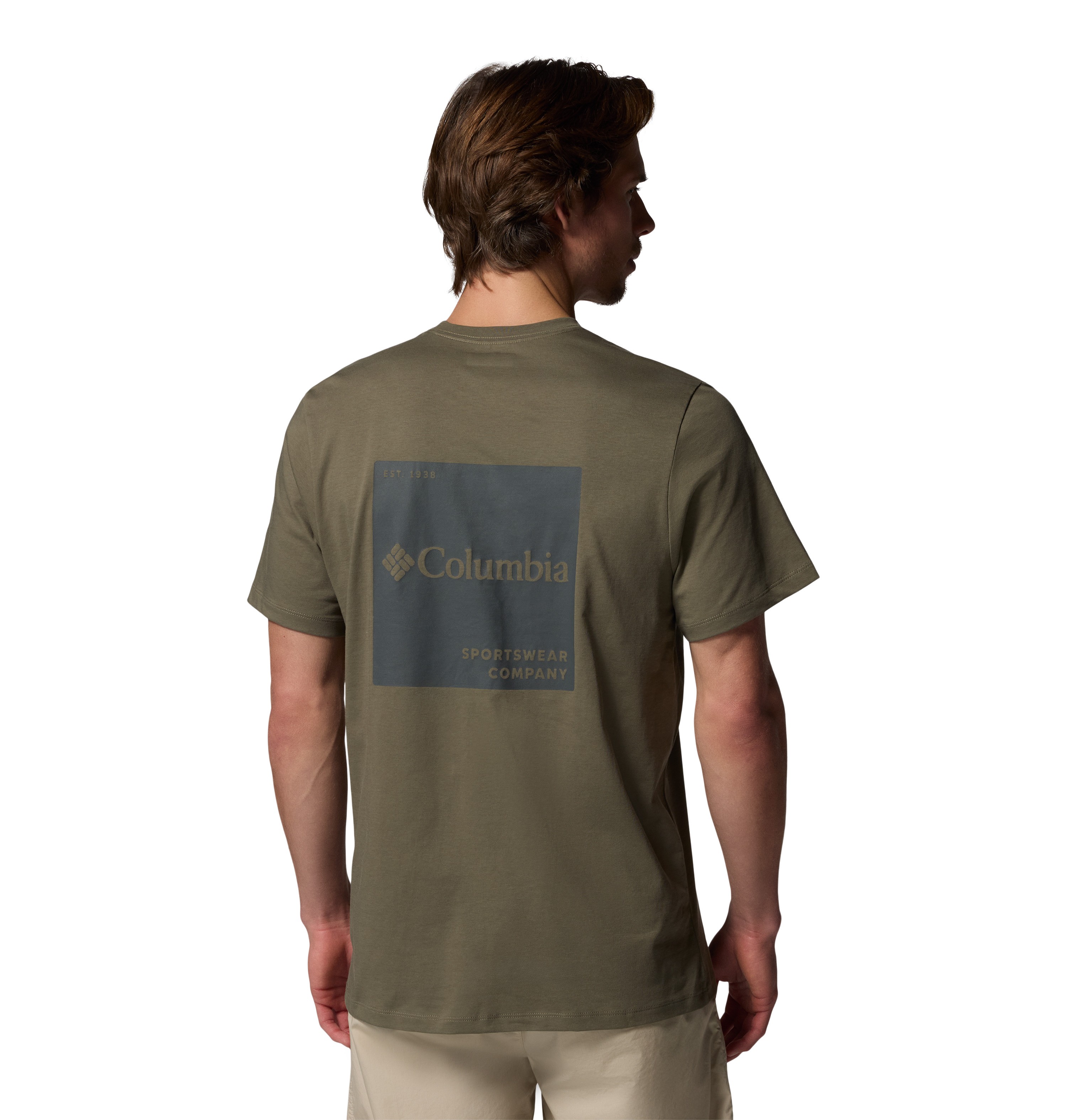 Ανδρική Μπλούζα Columbia CSC™ Logo Back Tee 2155011-398 Χακί