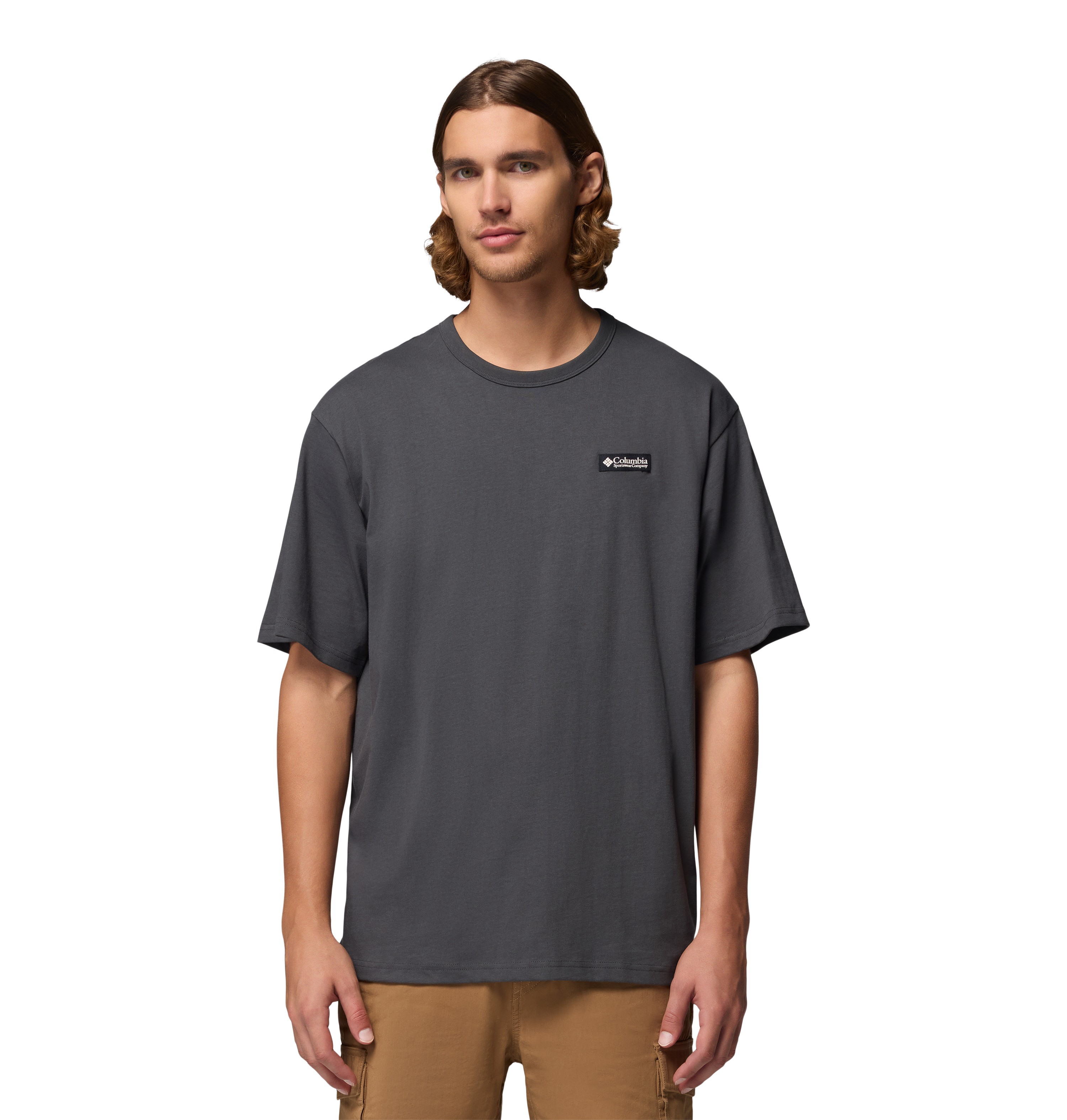 Men's Columbia CSC™ Heavyweight Iconic Tee 2155061-013 Shark, Repeated Peaks
