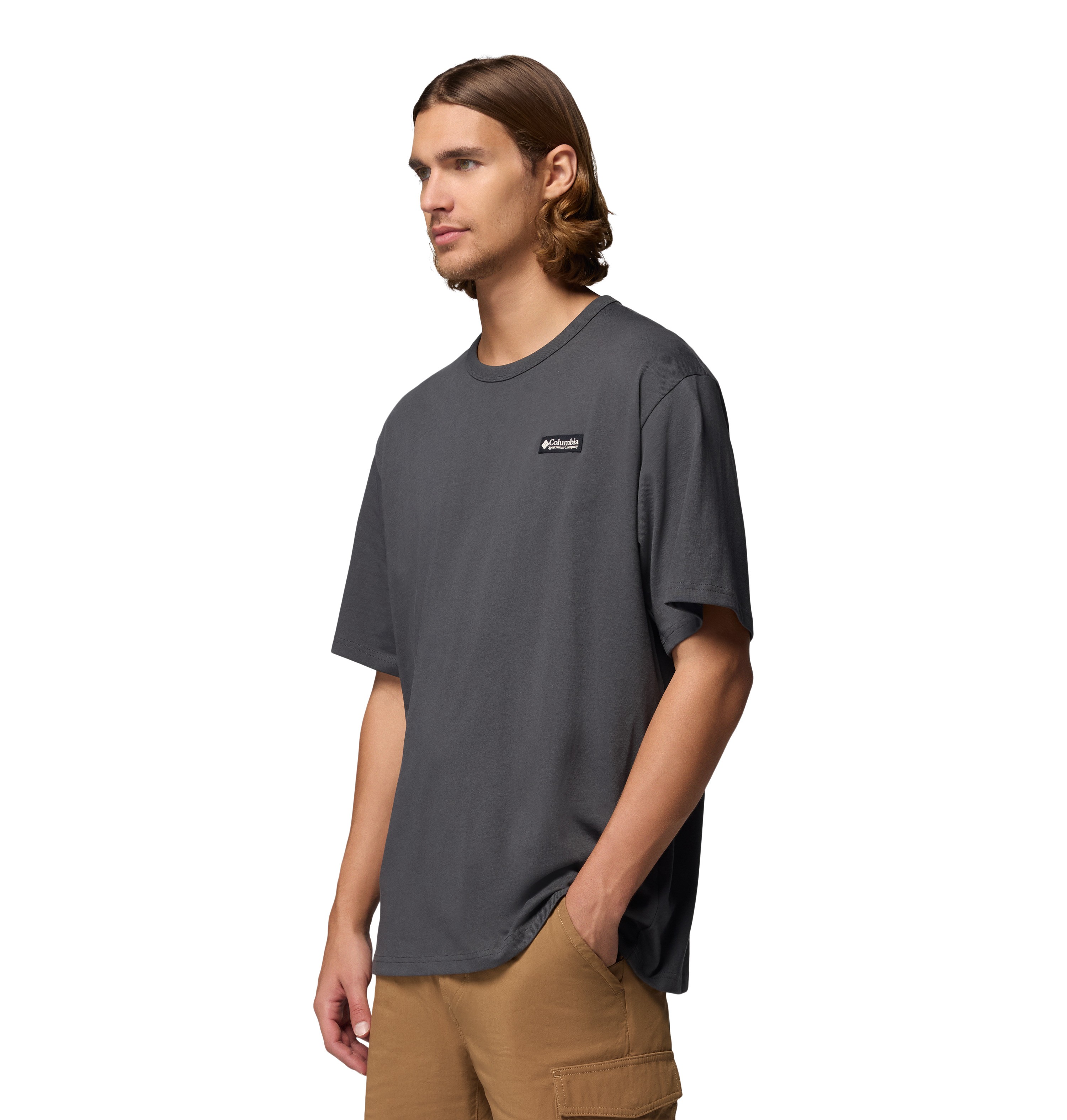 Men's Columbia CSC™ Heavyweight Iconic Tee 2155061-013 Shark, Repeated Peaks