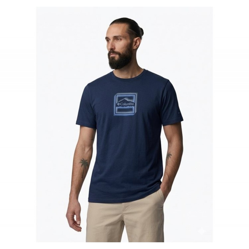 Men's Columbia CSC™ Seasonal Graphic Tee 2155031-464 Collegiate Navy, Illuminated Brand