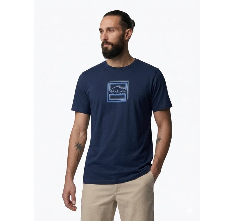 Men's Columbia CSC™ Seasonal Graphic Tee 2155031-464 Collegiate Navy, Illuminated Brand