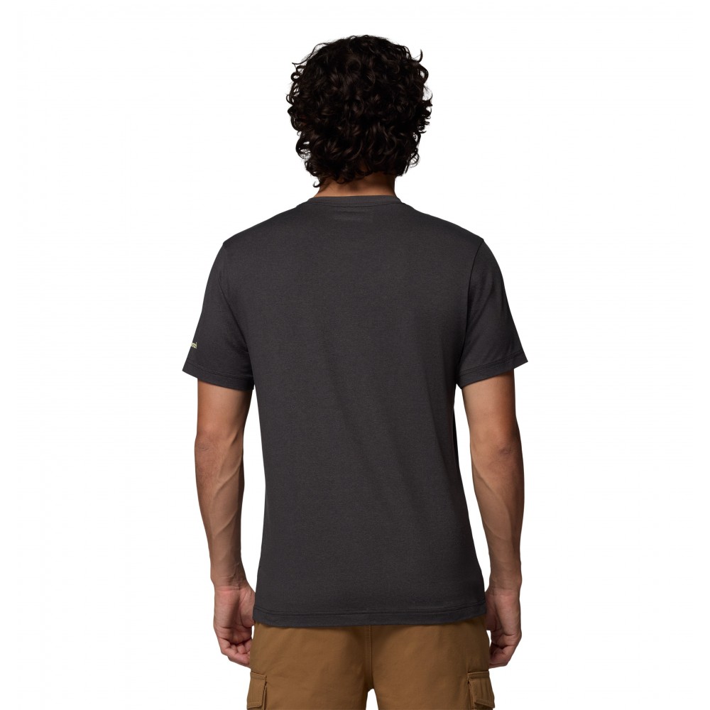 Men's Columbia Parsons Point™ SS Graphic Tee 2165071-010 Black Heather, Pointed Peaks