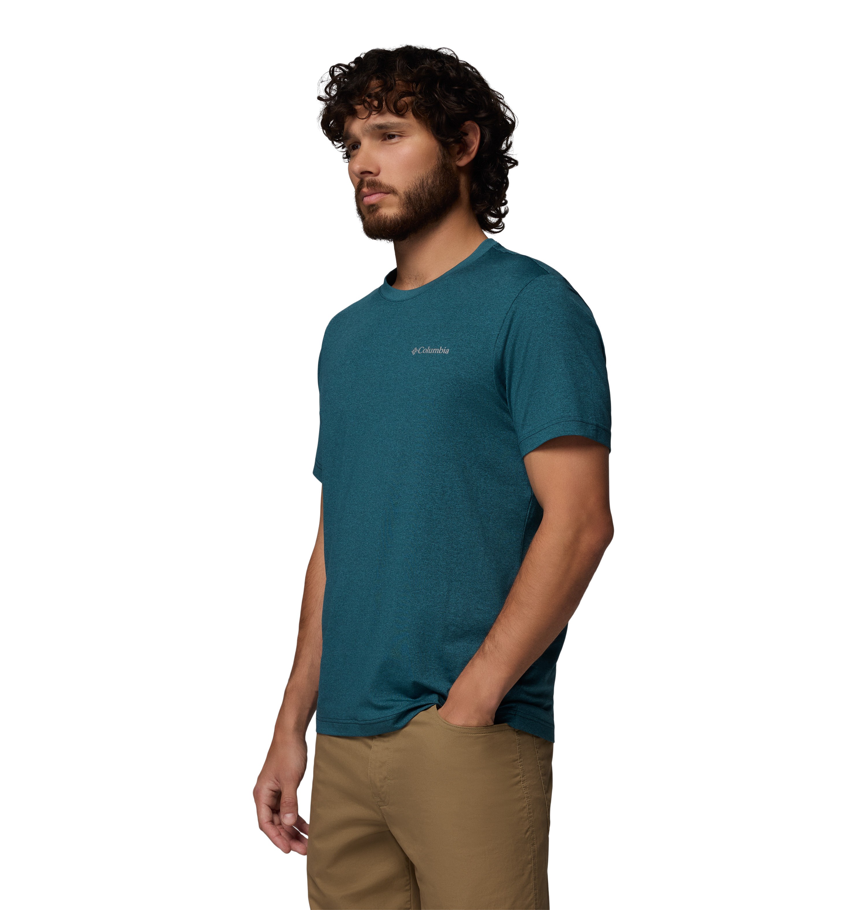 Men's Columbia Parsons Point™ SS Back Graphic Tee 2165081-429 Everblue Heather, Splatter Gem