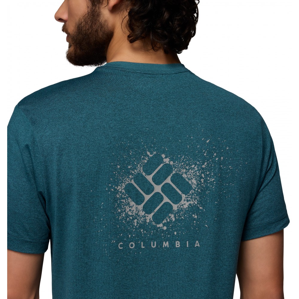 Men's Columbia Parsons Point™ SS Back Graphic Tee 2165081-429 Everblue Heather, Splatter Gem