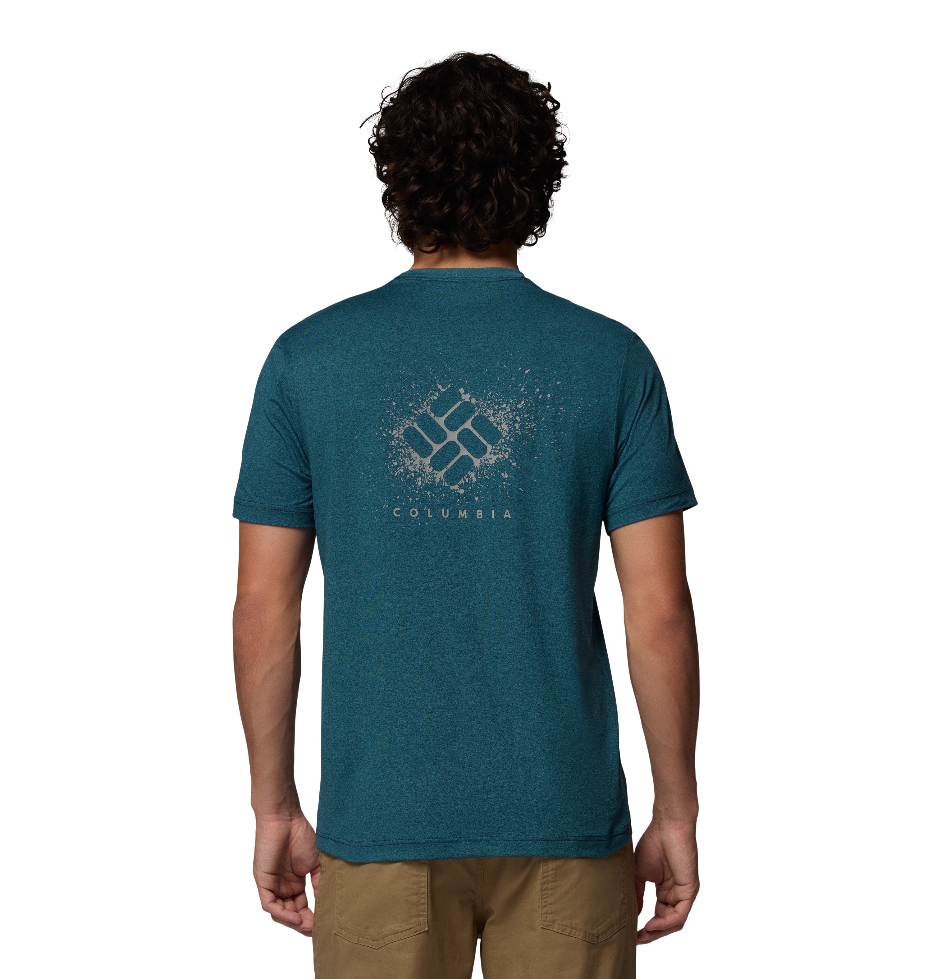 Ανδρική Μπλούζα Columbia Parsons Point™ SS Back Graphic Tee 2165081-429 Πετρόλ