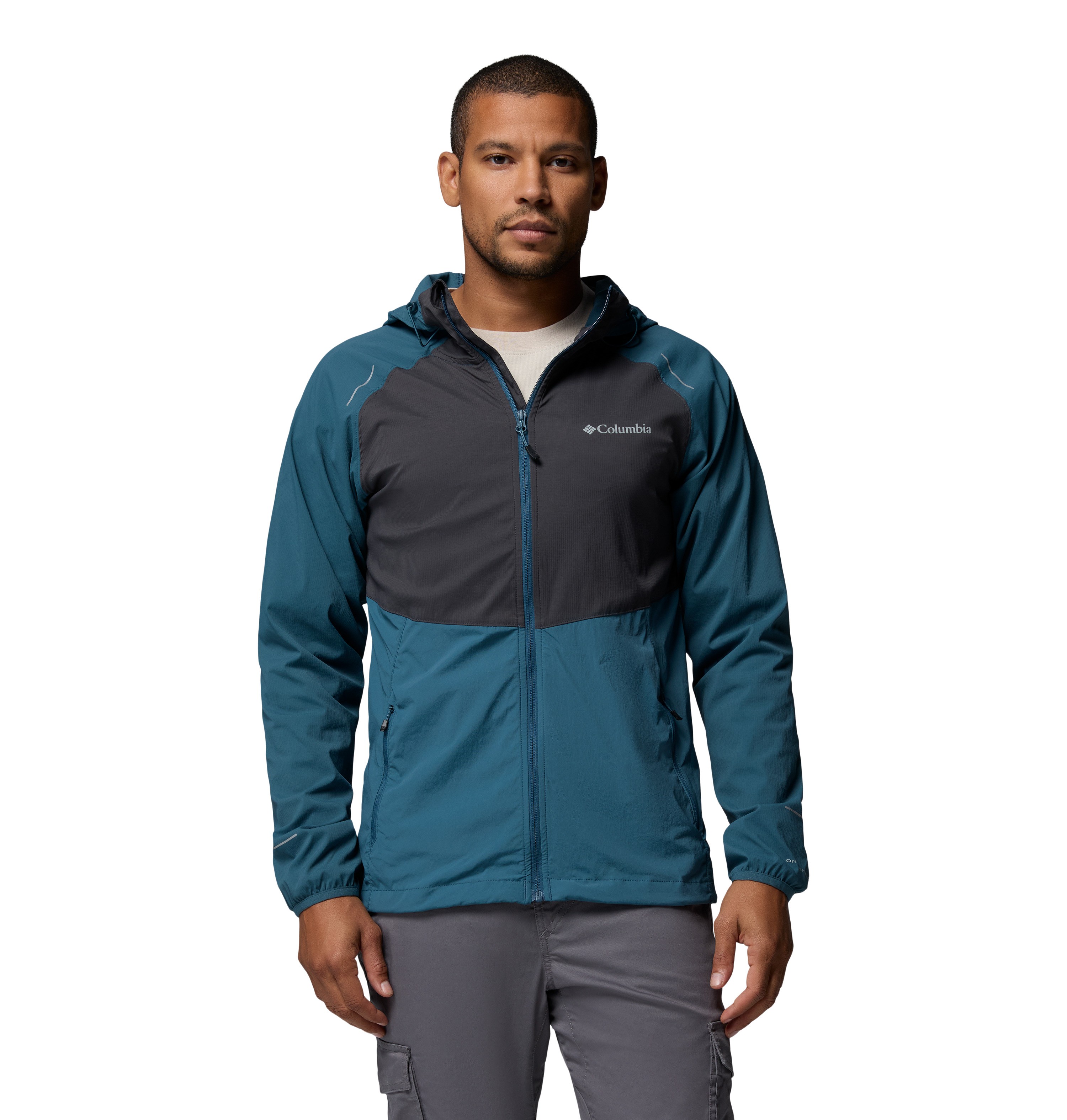 Ανδρικό Μπουφαν Columbia Tech™ II Wind Full Zip 2160521-429 Πετρόλ