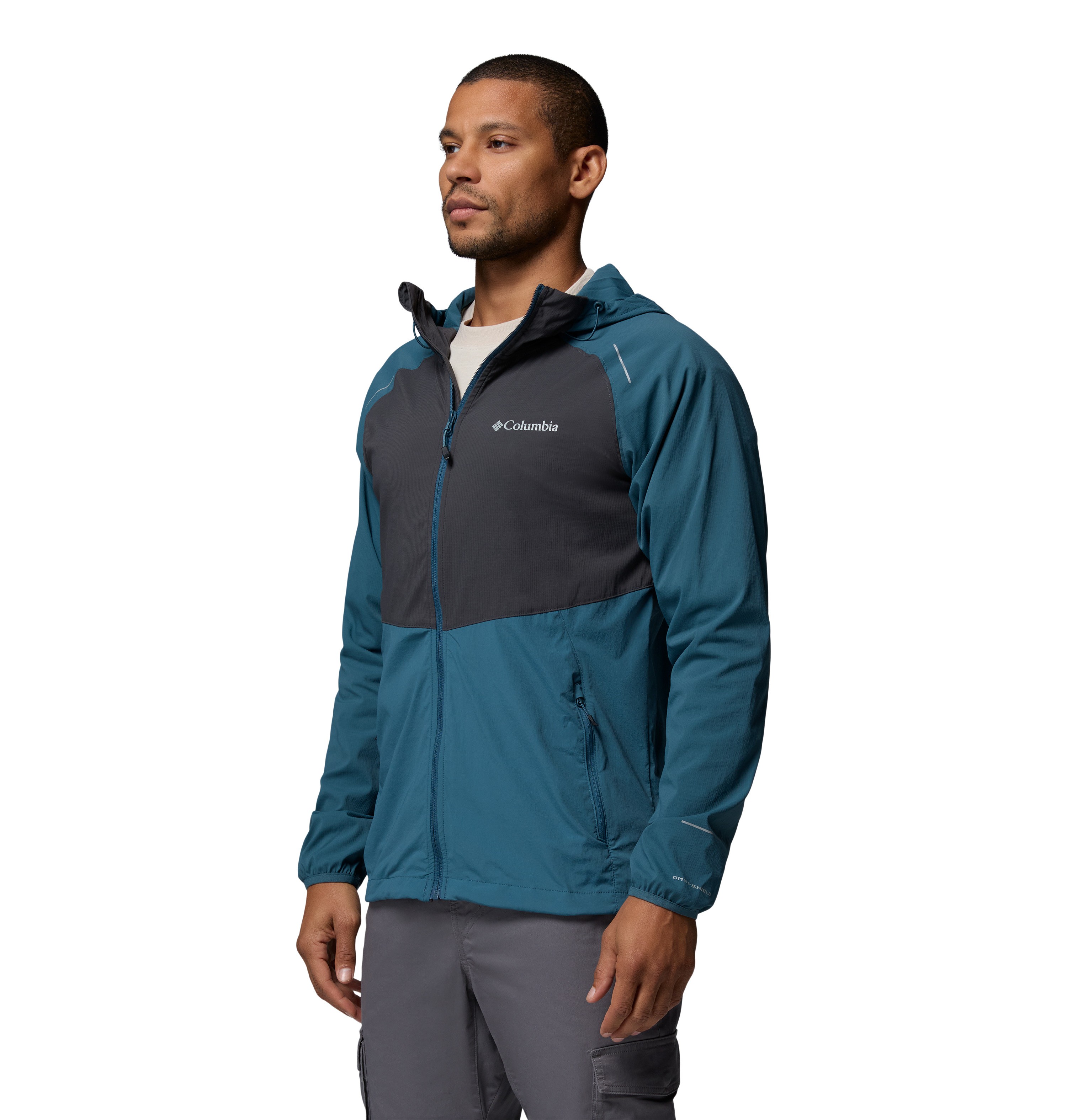 Ανδρικό Μπουφαν Columbia Tech™ II Wind Full Zip 2160521-429 Πετρόλ