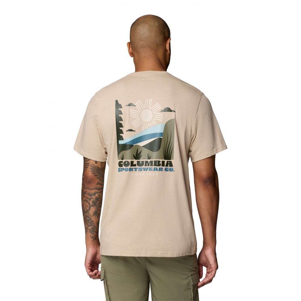 Ανδρική Μπλούζα Columbia CSC™ Outdoor Back Graphic Tee 2155021-271 Μπεζ