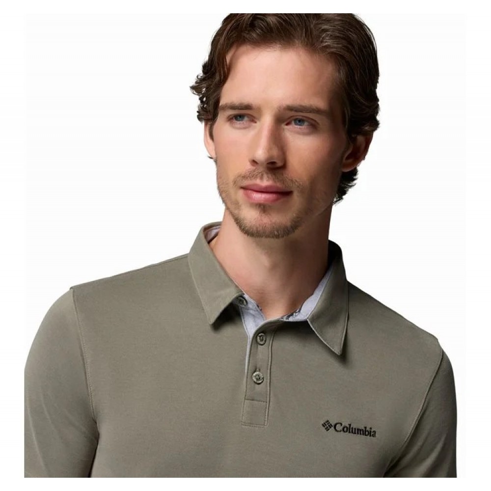 Ανδρικό Μπλουζάκι Polo Columbia Nelson Point Polo ΕΟ0035-397 Χακί