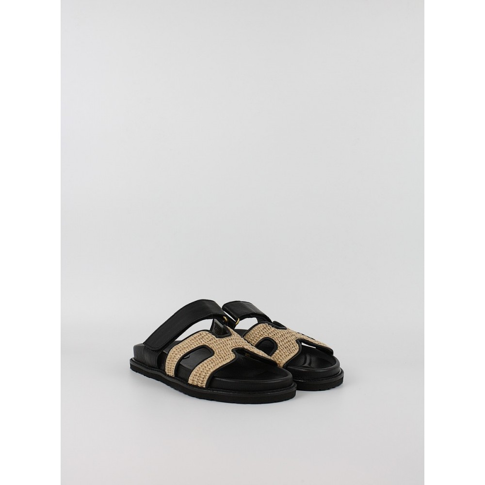 Γυναικεία Σανδάλια Komis-Komis E26 Black_raffia_n