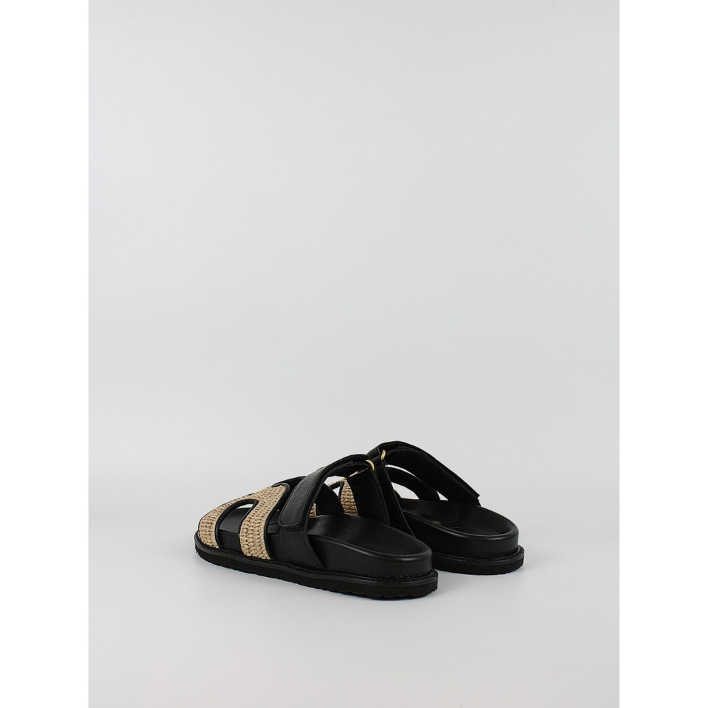 Γυναικεία Σανδάλια Komis-Komis E26 Black_raffia_n