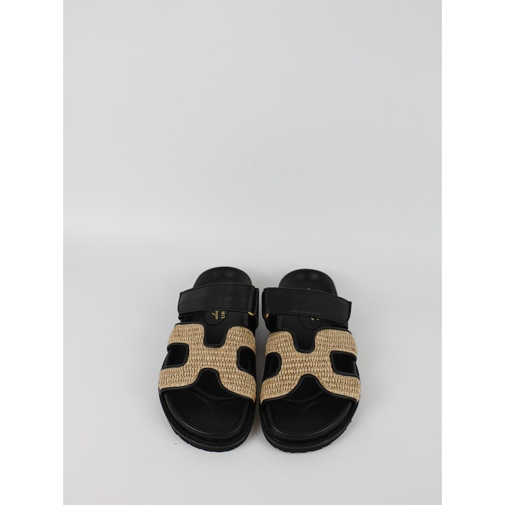 Γυναικεία Σανδάλια Komis-Komis E26 Black_raffia_n