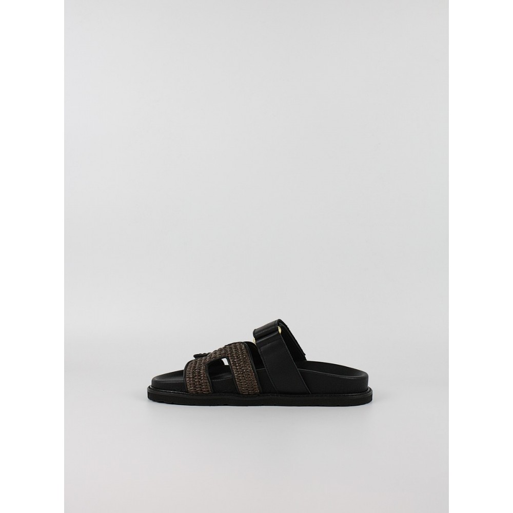 Γυναικεία Σανδάλια Komis-Komis E26 Black_raffia_b