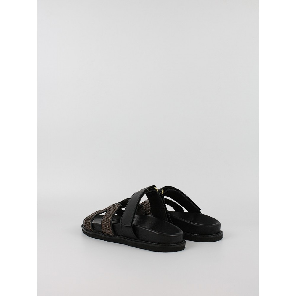 Γυναικεία Σανδάλια Komis-Komis E26 Black_raffia_b