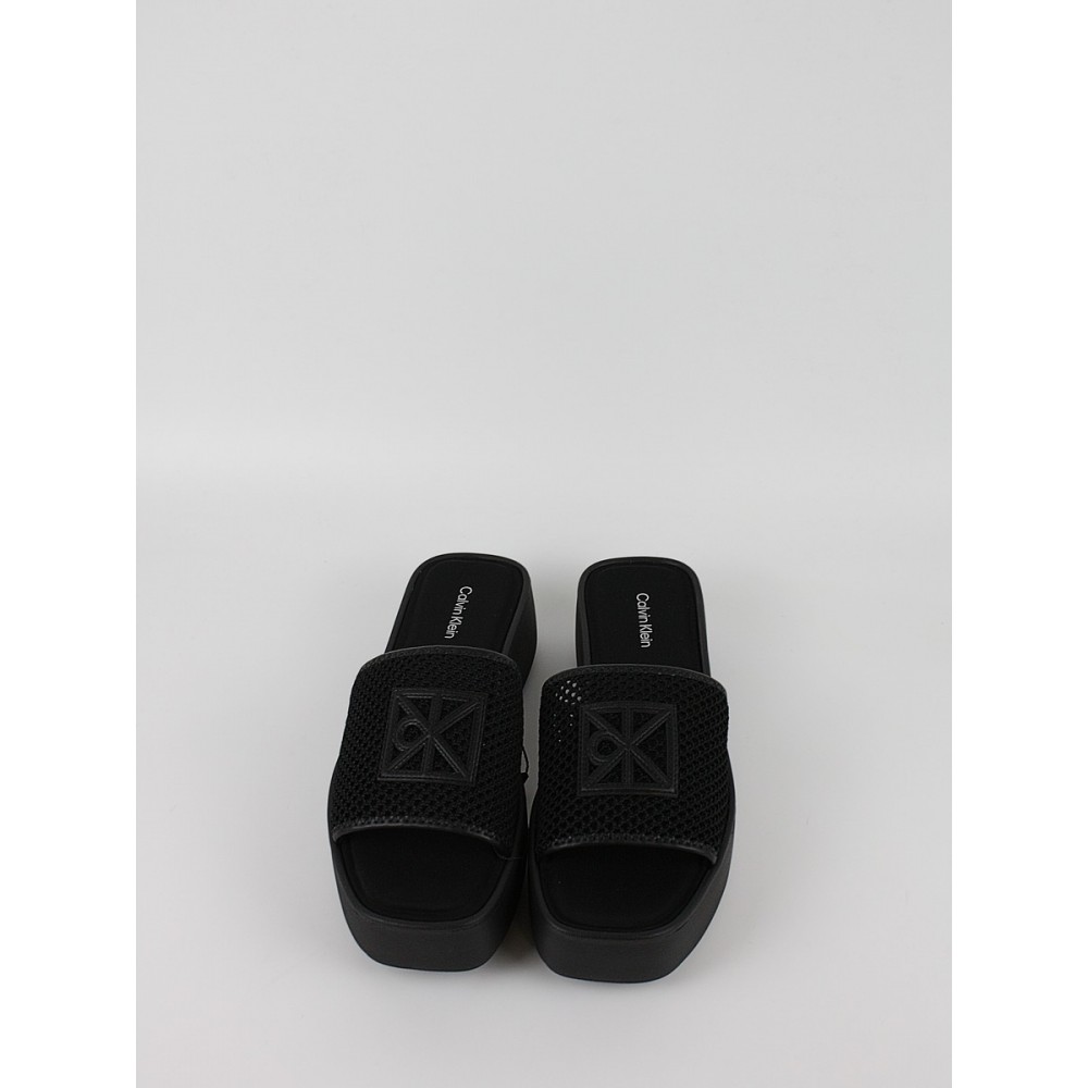 Γυναικεία Σανδάλια Calvin KLein Flatform Sandal Mesh HW0HW02877-0GJ Μαύρο