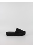 Γυναικεία Σανδάλια Calvin KLein Flatform Espadrille Raffia Mg HW0HW02895-0GJ Μαύρο