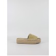 Γυναικεία Σανδάλια Calvin KLein Flatform Espadrille Raffia Mg HW0HW02895-AAM Μπεζ