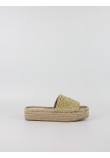 Γυναικεία Σανδάλια Calvin KLein Flatform Espadrille Raffia Mg HW0HW02895-AAM Μπεζ
