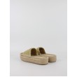 Γυναικεία Σανδάλια Calvin KLein Flatform Espadrille Raffia Mg HW0HW02895-AAM Μπεζ