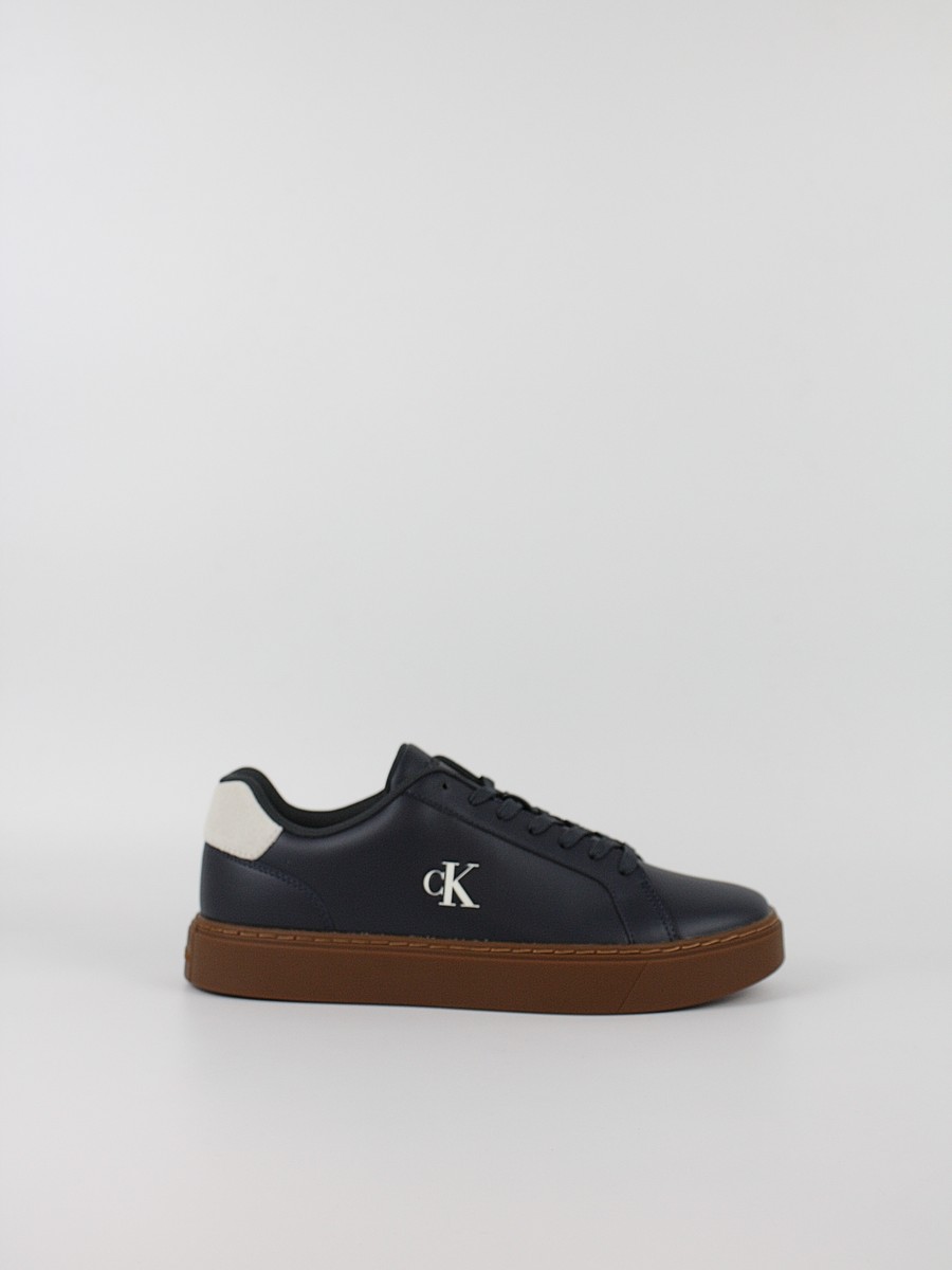 Ανδρικά Sneaker Calvin KLein Classic Cupsole Laceup Lth YM0YM01435-0ZV Μπλε