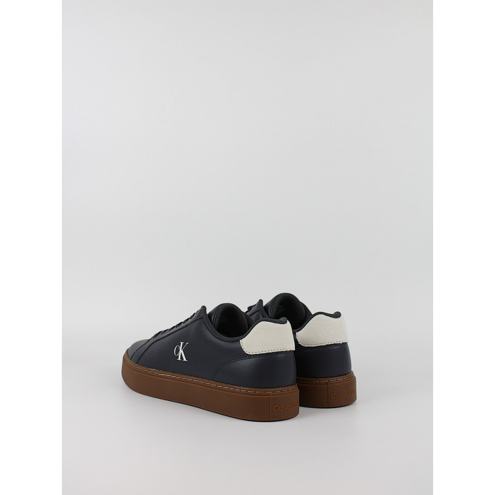 Ανδρικά Sneaker Calvin KLein Classic Cupsole Laceup Lth YM0YM01435-0ZV Μπλε