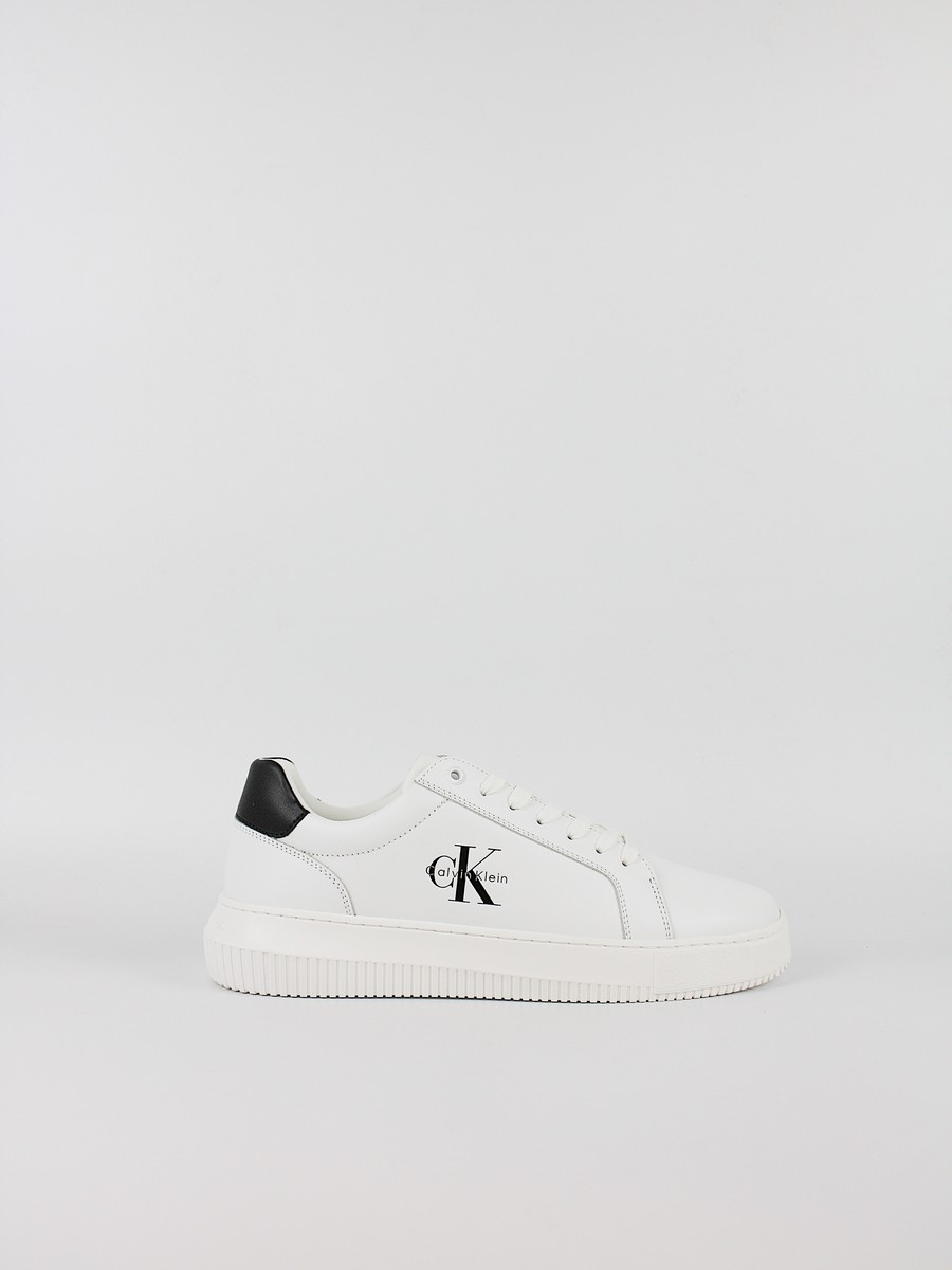 Ανδρικά Sneaker Calvin KLein Chunky Cupsole Mono Lth YM0YM01317-0LD Ασπρο