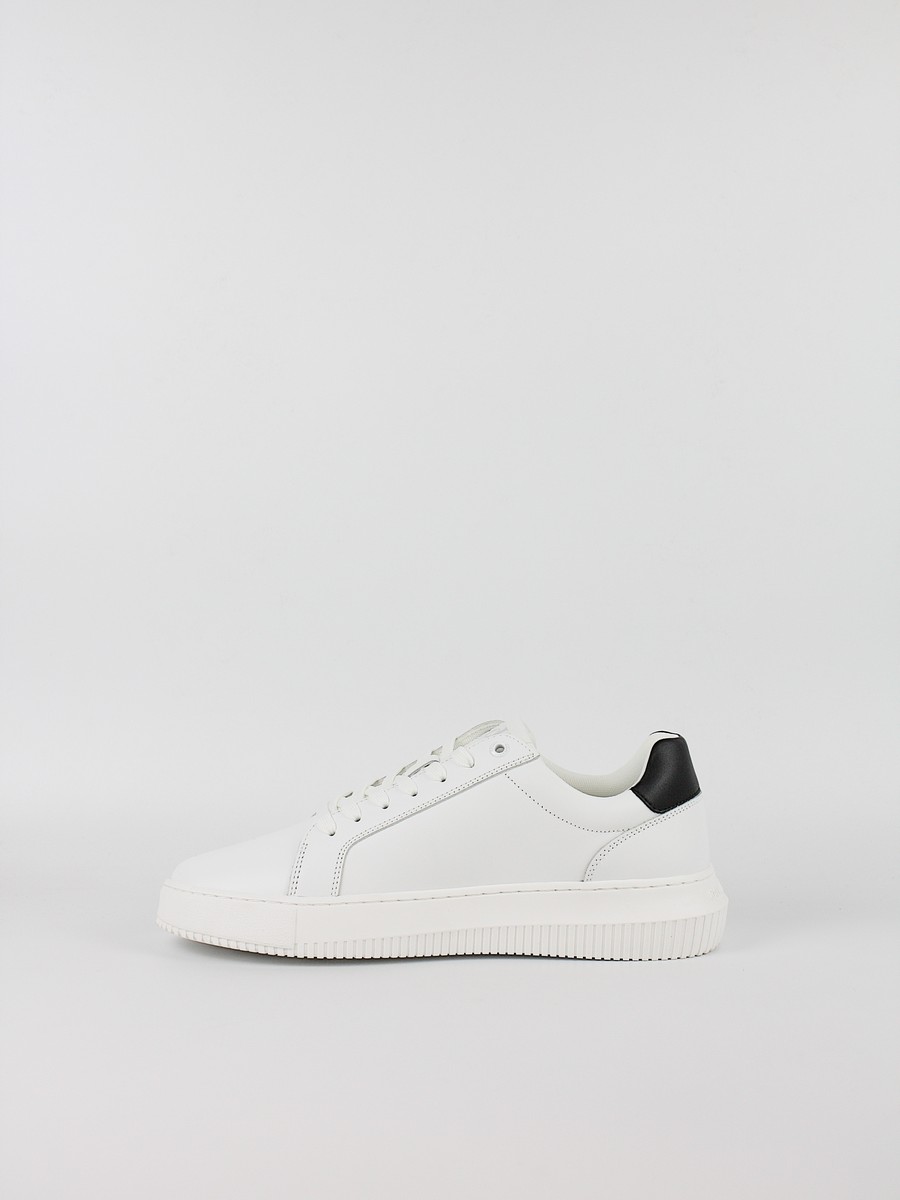 Ανδρικά Sneaker Calvin KLein Chunky Cupsole Mono Lth YM0YM01317-0LD Ασπρο
