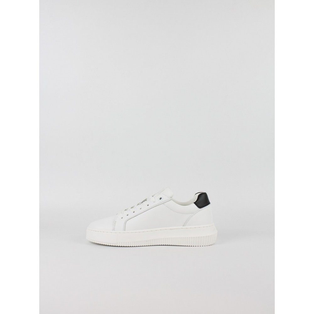 Γυναικεία Sneaker Calvin KLein Chunky Cupsole Mono Lth Wn YW0YW01872-01W Ασπρο