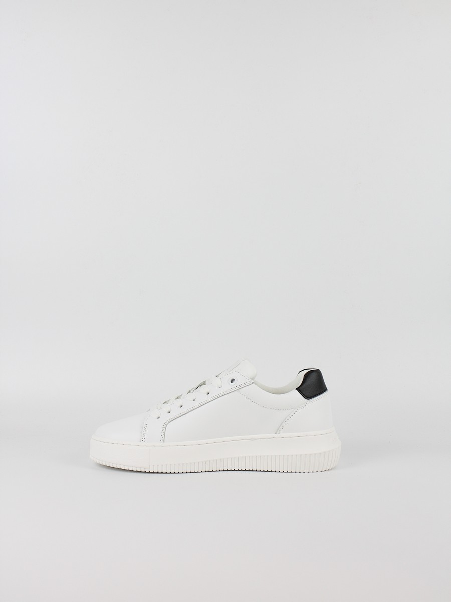 Γυναικεία Sneaker Calvin KLein Chunky Cupsole Mono Lth Wn YW0YW01872-01W Ασπρο