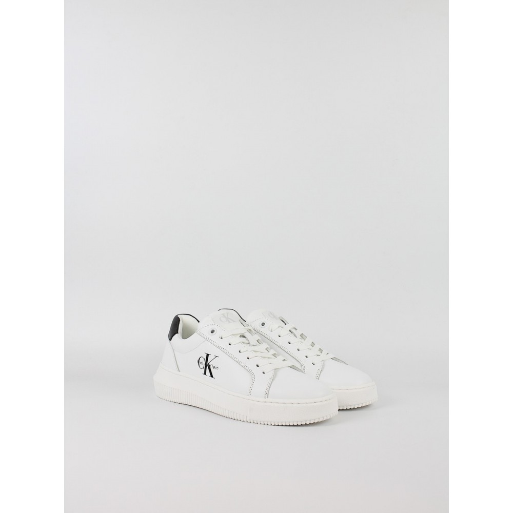 Γυναικεία Sneaker Calvin KLein Chunky Cupsole Mono Lth Wn YW0YW01872-01W Ασπρο
