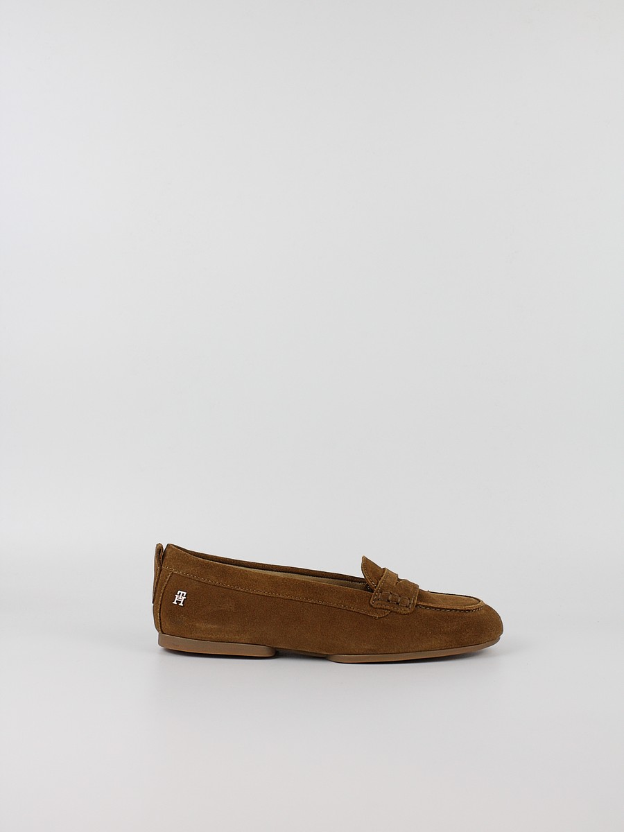 Γυναικεία Loafer Tommy Hilfiger Th Flex Suede Loafer Ballerina FW0FW09507-GWJ Ταμπά