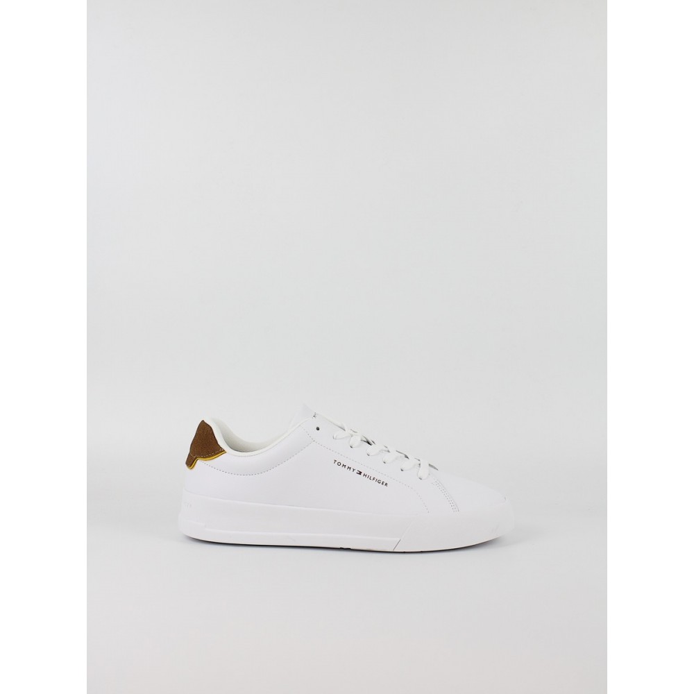 Ανδρικά Sneaker Tommy Hilfiger Th Court Leather Detail Ess FM0FM05367-02R Ασπρο