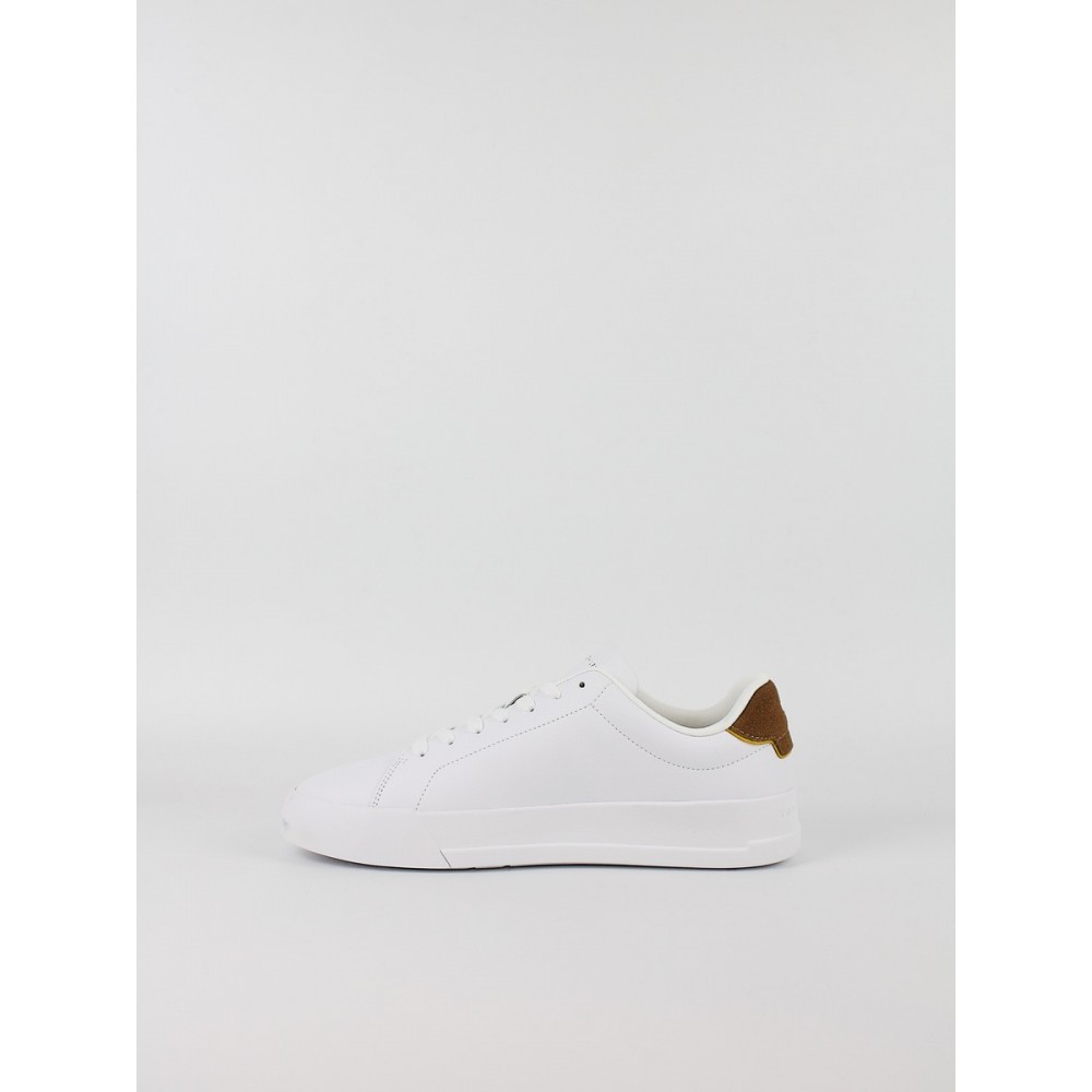 Ανδρικά Sneaker Tommy Hilfiger Th Court Leather Detail Ess FM0FM05367-02R Ασπρο